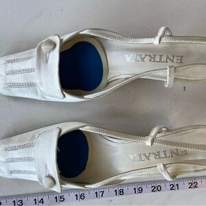 Women's Ivory Satin Slingback Shoes